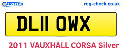 DL11OWX are the vehicle registration plates.