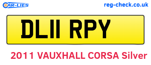 DL11RPY are the vehicle registration plates.