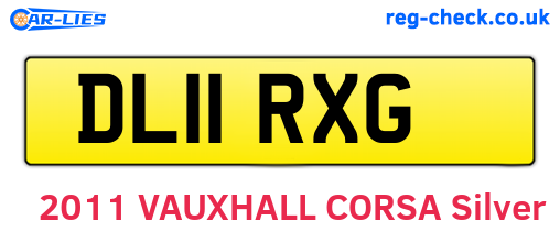 DL11RXG are the vehicle registration plates.