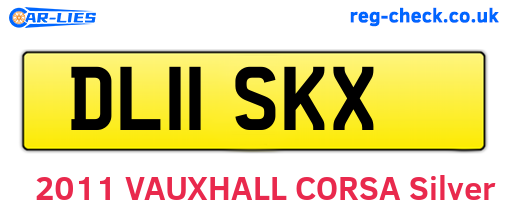 DL11SKX are the vehicle registration plates.