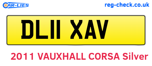 DL11XAV are the vehicle registration plates.