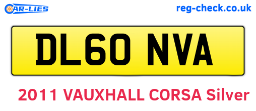 DL60NVA are the vehicle registration plates.