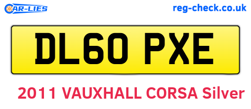 DL60PXE are the vehicle registration plates.