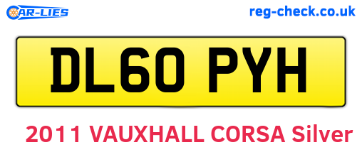 DL60PYH are the vehicle registration plates.