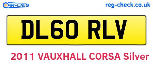 DL60RLV are the vehicle registration plates.