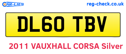 DL60TBV are the vehicle registration plates.