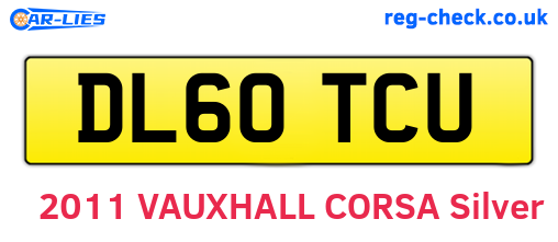 DL60TCU are the vehicle registration plates.