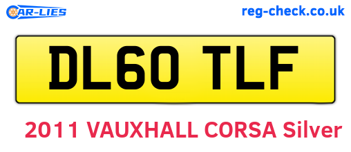 DL60TLF are the vehicle registration plates.