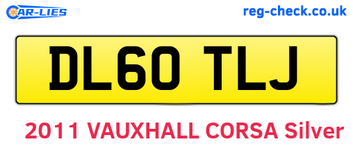 DL60TLJ are the vehicle registration plates.