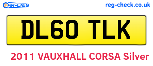 DL60TLK are the vehicle registration plates.