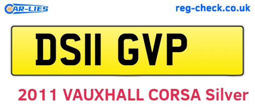 DS11GVP are the vehicle registration plates.