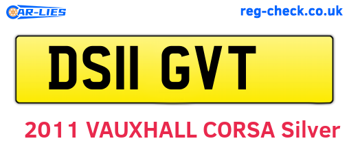 DS11GVT are the vehicle registration plates.