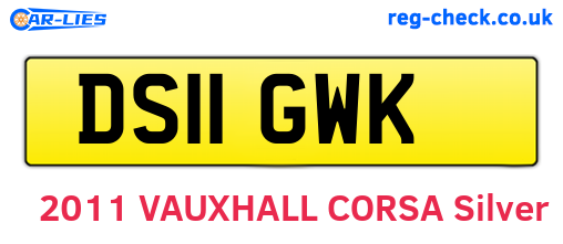 DS11GWK are the vehicle registration plates.
