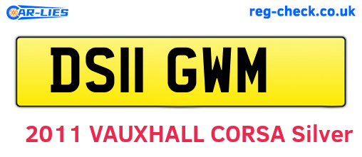 DS11GWM are the vehicle registration plates.