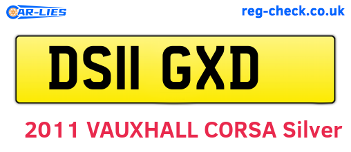 DS11GXD are the vehicle registration plates.