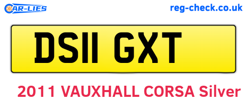 DS11GXT are the vehicle registration plates.