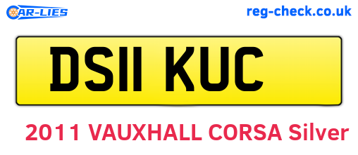 DS11KUC are the vehicle registration plates.