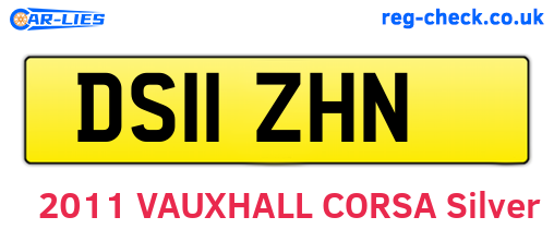 DS11ZHN are the vehicle registration plates.