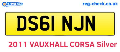 DS61NJN are the vehicle registration plates.