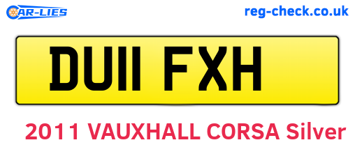 DU11FXH are the vehicle registration plates.