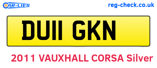 DU11GKN are the vehicle registration plates.