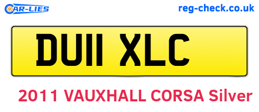 DU11XLC are the vehicle registration plates.