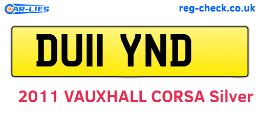 DU11YND are the vehicle registration plates.