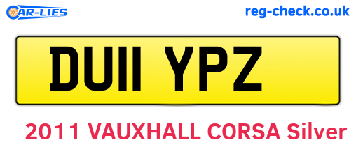 DU11YPZ are the vehicle registration plates.
