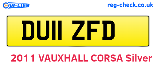 DU11ZFD are the vehicle registration plates.
