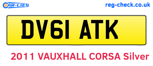 DV61ATK are the vehicle registration plates.