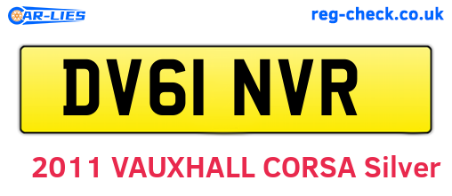 DV61NVR are the vehicle registration plates.