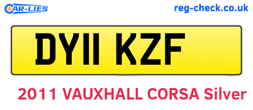DY11KZF are the vehicle registration plates.