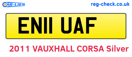 EN11UAF are the vehicle registration plates.