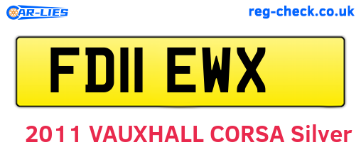 FD11EWX are the vehicle registration plates.