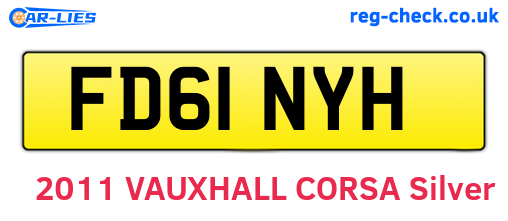 FD61NYH are the vehicle registration plates.