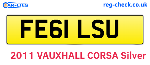 FE61LSU are the vehicle registration plates.