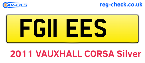 FG11EES are the vehicle registration plates.
