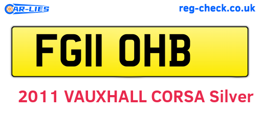 FG11OHB are the vehicle registration plates.