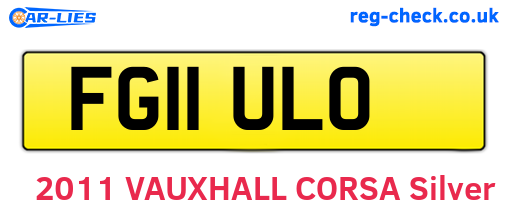 FG11ULO are the vehicle registration plates.