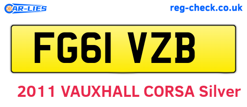 FG61VZB are the vehicle registration plates.