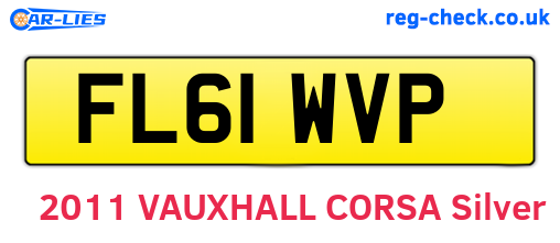 FL61WVP are the vehicle registration plates.