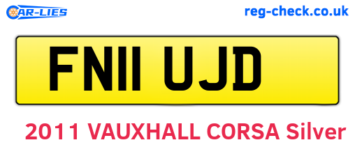 FN11UJD are the vehicle registration plates.