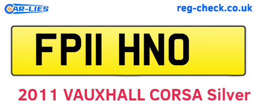 FP11HNO are the vehicle registration plates.