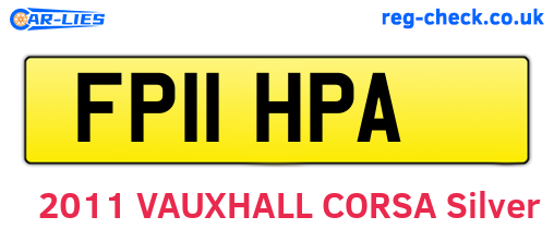FP11HPA are the vehicle registration plates.