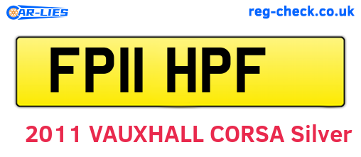 FP11HPF are the vehicle registration plates.