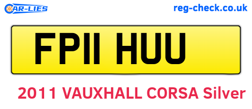 FP11HUU are the vehicle registration plates.