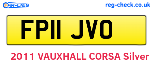 FP11JVO are the vehicle registration plates.