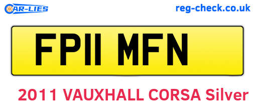 FP11MFN are the vehicle registration plates.