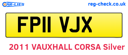 FP11VJX are the vehicle registration plates.