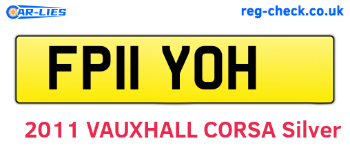 FP11YOH are the vehicle registration plates.